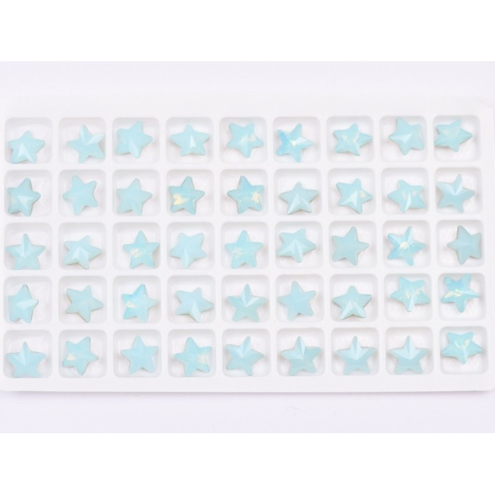 P4604-Cristal Star Fancy Stone, 10mm, Aqua Opal Silver Foiled - 1 buc