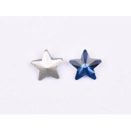 P4606-Cristal Star Fancy Stone, 10mm, Montana Silver Foiled - 1 buc