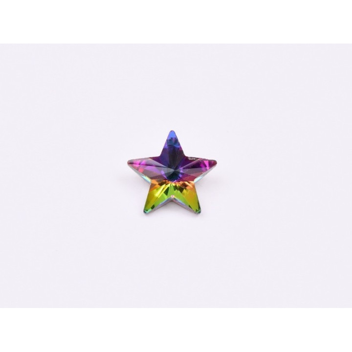 P4607-Cristal Star Fancy Stone, 10mm, Crystal Volcano Silver Foiled - 1 buc