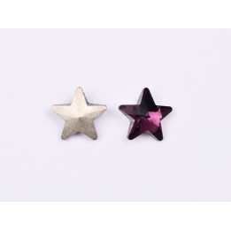 P4608-Cristal Star Fancy Stone, 10mm, Amethyst Silver Foiled - 1 buc