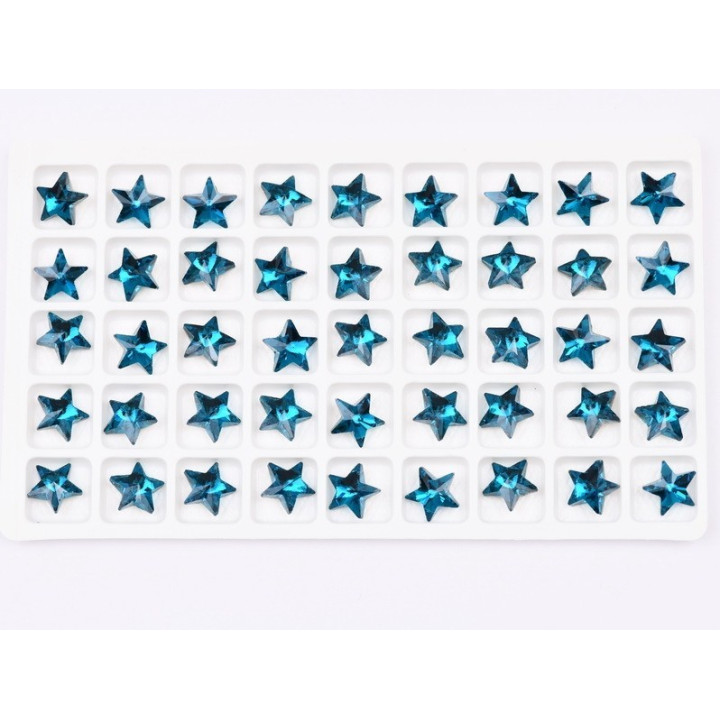P4609-Cristal Star Fancy Stone, 10mm, Blue Zircon Silver Foiled - 1 buc
