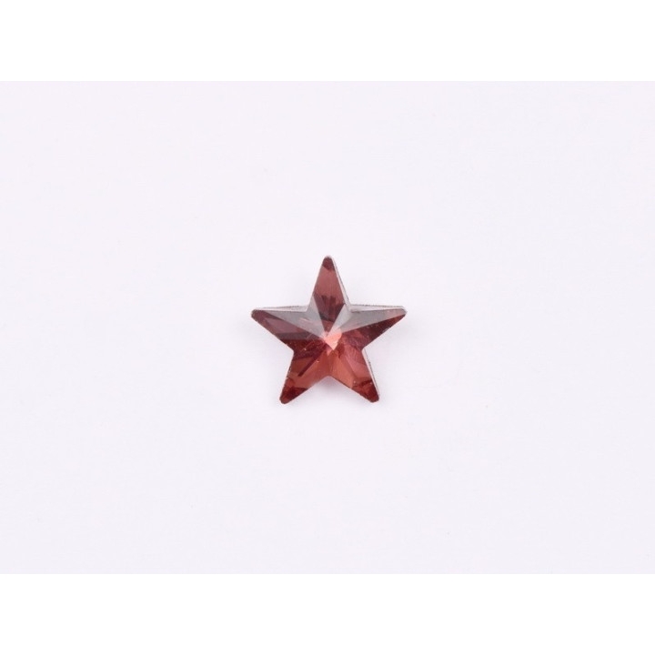 P4610-Cristal Star Fancy Stone, 10mm, Burgundy Silver Foiled - 1 buc
