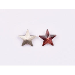 P4610-Cristal Star Fancy Stone, 10mm, Burgundy Silver Foiled - 1 buc