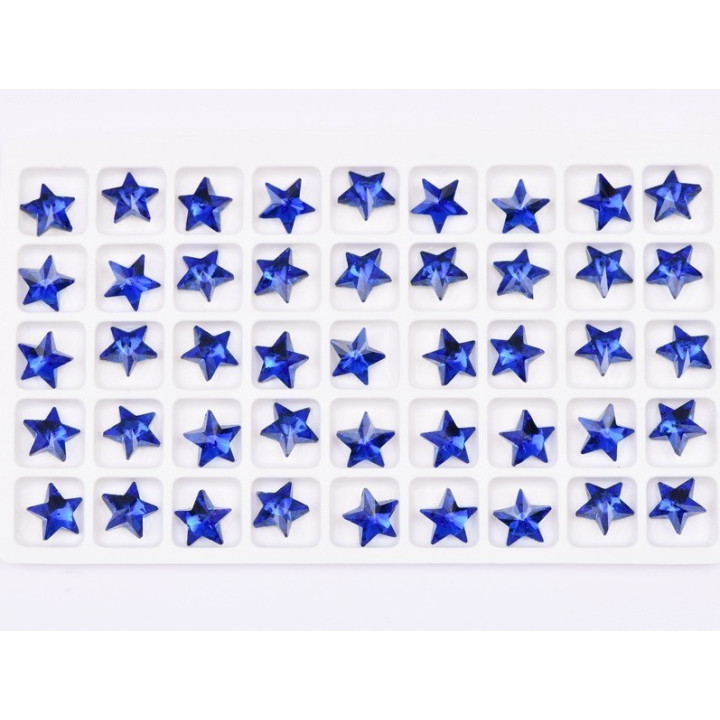 P4612-Cristal Star Fancy Stone, 10mm, Capri Blue Silver Foiled - 1 buc