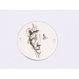 E1628 GS Banut Ag 925 "Lion face" 16.5mm, 0.3mm 1 buc