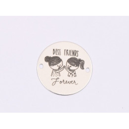 E1631 GS Banut Ag 925 "Best friends Forever" 16.5mm, 0.3mm 1 buc