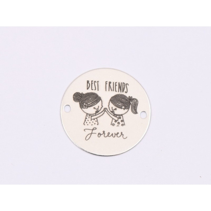 E1631 GS Banut Ag 925 "Best friends Forever" 16.5mm, 0.3mm 1 buc