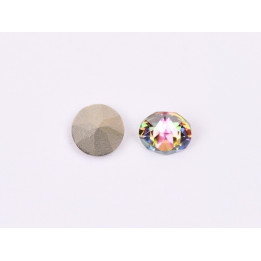 0720-Austria Chaton Round Stone, 6mm, Crystal Volcano Silver Foiled - 1 buc