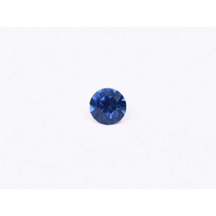 0730- Austria Chaton Round Stone, 6mm, Sapphire Silver Foiled - 1 buc