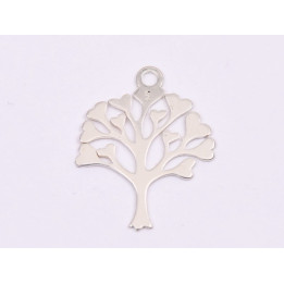 E1645 N Charm/Pandant Ag 925 "Copac cu inimi" 20x16mm, 0.5mm 1 buc