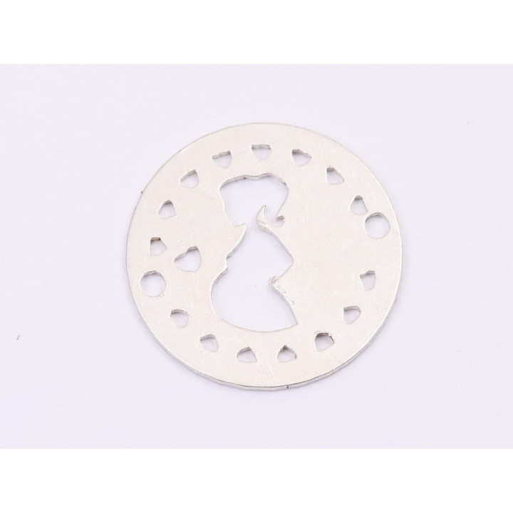 E1640 N Link Ag 925 "Mom expecting baby" 13mm, 0.5mm 1 buc
