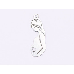 E1645 N Charm/Pandant Ag 925 "Copac cu inimi" 20x16mm, 0.5mm 1 buc