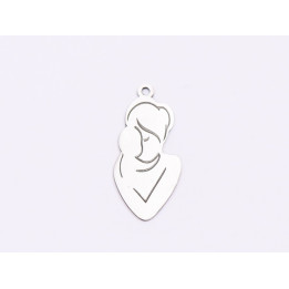 E1647 N Charm Ag 925 "Mom & baby" 21x10mm, 0.5mm 1 buc
