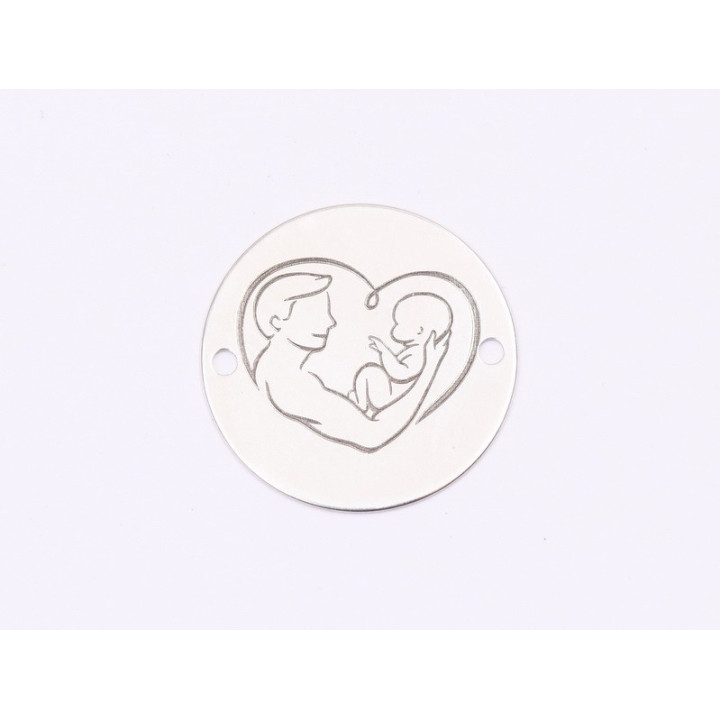 E1648 GS Link Ag 925 "Dad & baby" 16.5mm, 0.3mm 1 buc