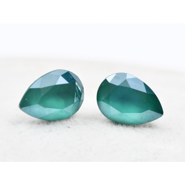 Cercei cu cristal lacrima 14x10mm, crystal royal green - 1 pereche
