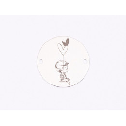E1656 GS Link Ag 925 "Baiat pe leagan" 16.5mm, 0.3mm 1 buc