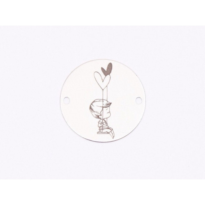 E1656 GS Link Ag 925 "Baiat pe leagan" 16.5mm, 0.3mm 1 buc