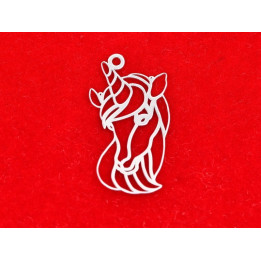 E1672 N Pandantiv Ag 925 Unicorn, 13.5x25mm, 0.5mm- 1 buc