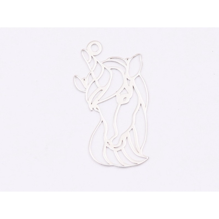 E1672 N Pandantiv Ag 925 Unicorn, 13.5x25mm, 0.5mm- 1 buc