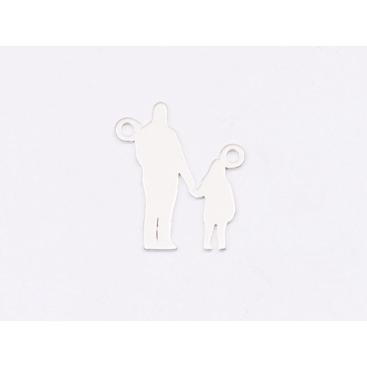E1679 N Pandant Ag 925 Tata si fiica, 13.5x16mm, 0.6mm- 1 buc