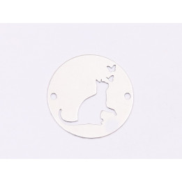 E1683 N Link Ag 925 "Pisica cu fluturi" 16.5mm, 0.3mm 1 buc