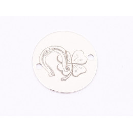 E1687 G Link Ag 925 "Lucky Charm" 12mm, 0.3mm 1 buc