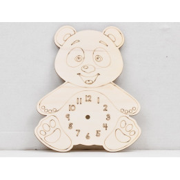 L851-Ceas din lemn Ursulet  26x21cm - 1 buc