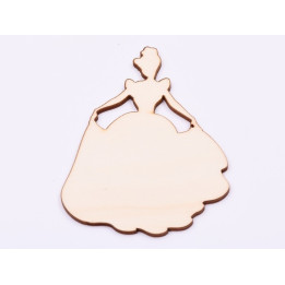 L862-Decupaj din lemn Printesa B 10x8 cm - 1 buc
