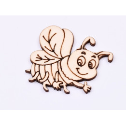 L868-Decupaj din lemn Albinuta 5x5 cm - 1 buc