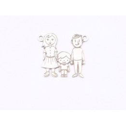 E1722 G Pandantiv Ag 925 Familie (parinti si baietel) 16.7x14.7x0.6mm 1 buc