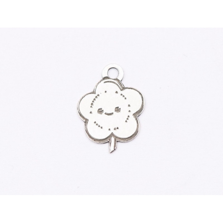 E1731 G Charm Ag 925 Floricica 10x7x0.3mm 1 buc
