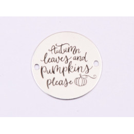 E1758 GS Link Ag 925 "Autumn leaves and pumpkins" 16.5mm, 0.3mm 1 buc