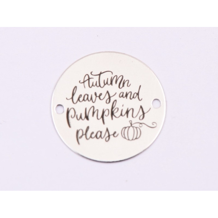 E1758 GS Link Ag 925 "Autumn leaves and pumpkins" 16.5mm, 0.3mm 1 buc