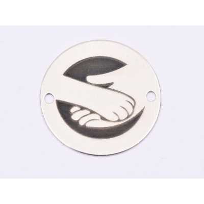 Banut Conector din Argint 925 Mana si Labuta Animal 16.5 mm E1760