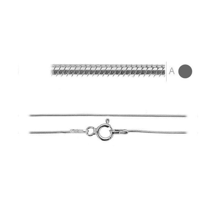 G1056-Colier lant Snake argint 925  0.7mm lungime 42cm - bijuterii personalizate din argint | simoshop