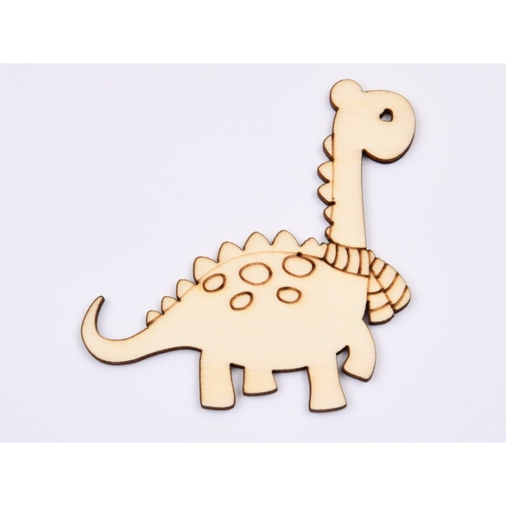 L881- Figurina din lemn, dinozaur, 9x9cm - 1 buc