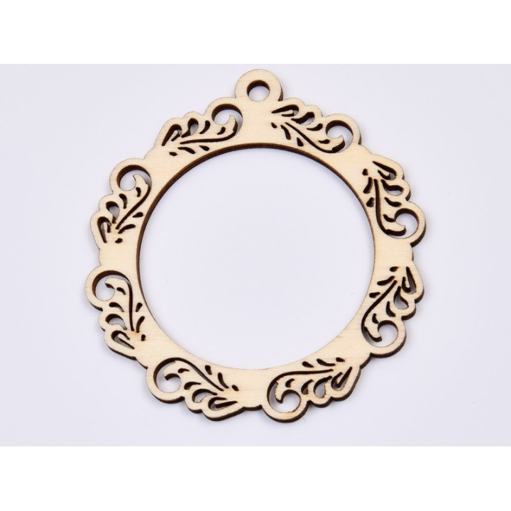 L886- Glob din lemn, Coronita, 9.5x10cm - 1 buc