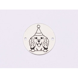 E1766 GS Link Ag 925 Christmas Dog, Cocker Spaniel, 16.5mm, 0.3mm 1 buc