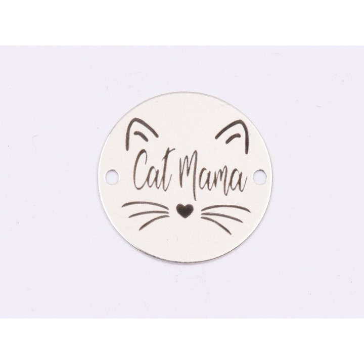 E1769 GS Link Ag 925 "Cat Mama", 16.5mm, 0.3mm 1 buc