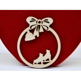 L890- Glob din lemn, patine si caciula, 9x10.5cm - 1 buc