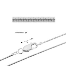 G1060-Colier lant Snake argint 925  1.05mm lungime 40cm - bijuterii personalizate din argint | simoshop