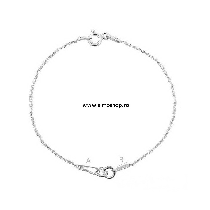 G0369-Baza bratara pentru link-uri 18 cm 1 buc - bijuterii personalizate din argint | simoshop