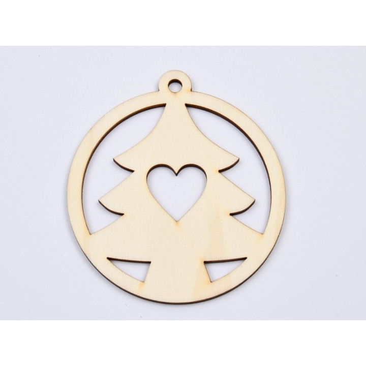L901- Glob din lemn, bradut, 9x10cm - 1 buc