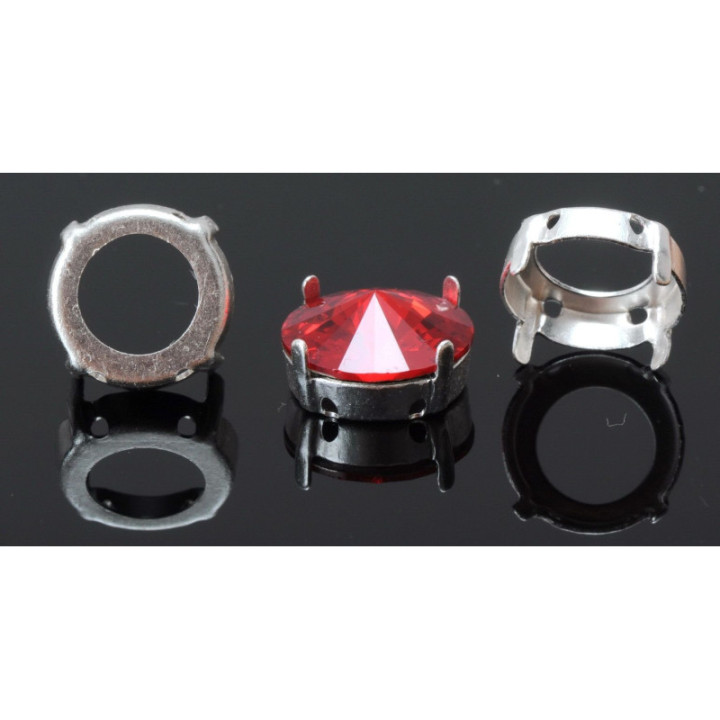 0924-SWAROVSKI ELEMENTS Settings 1122 Rivoli 18mm PLACAT ARGINT - bijuterii personalizate din argint | simoshop