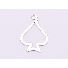E1799 N Link Ag 925 Snake of spades , 21.5x15.5 mm, 0.5mm 1 buc
