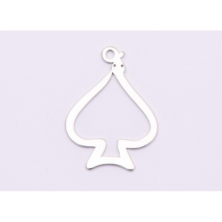 E1799 N Link Ag 925 Snake of spades , 21.5x15.5 mm, 0.5mm 1 buc