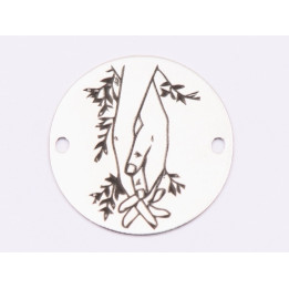 E1804 GS Link Ag 925 Holding hands, 16.5mm, 0.3mm 1 buc