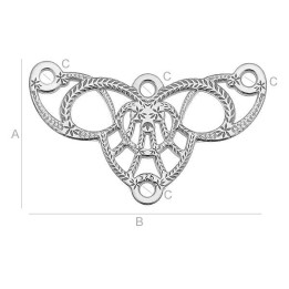 G0816-Chandelier argint 925 19.5x11.60 1 buc - bijuterii personalizate din argint | simoshop