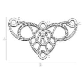Bază cercei chandelier argint 925 - conector filigran