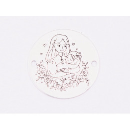 E1820 GS Link Ag 925 Mother and daughter, 16.5mm, 0.3mm 1 buc